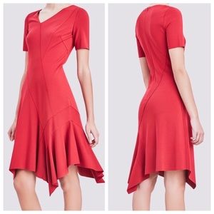 NWT Elie Tahari Asymmetrical Dariah Red dress Sz 4